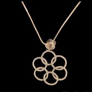 925 genuine Silver flower shape necklace